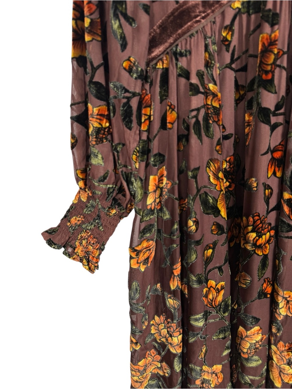 NWT In Loom Velvet Burnout Floral Midi Dress, Size M - Picture 6 of 12